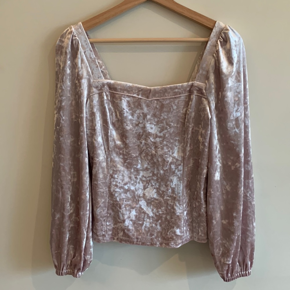 Anthropologie Corset Style Blouse with Puff Sleeve- Size S